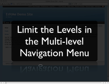 Limit the Levels in the Multi-level Navigation Menu