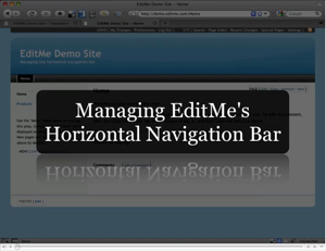 Managing EditMe's Horizontal Navigation Bar