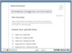 EditMe Access Control Options