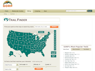 GORP Trail Finder