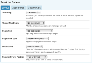 Disqus Layout & Appearance Options
