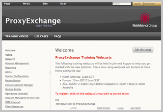 Risk Metrics Group Proxy Exchange