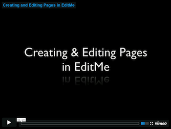 Creating and Editing Pages in EditMe