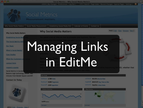 Managing Links in EditMe