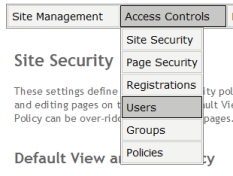 Flexible security options