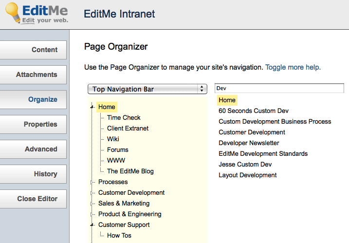 Page Organizer