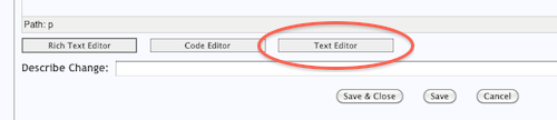 Text Editor button